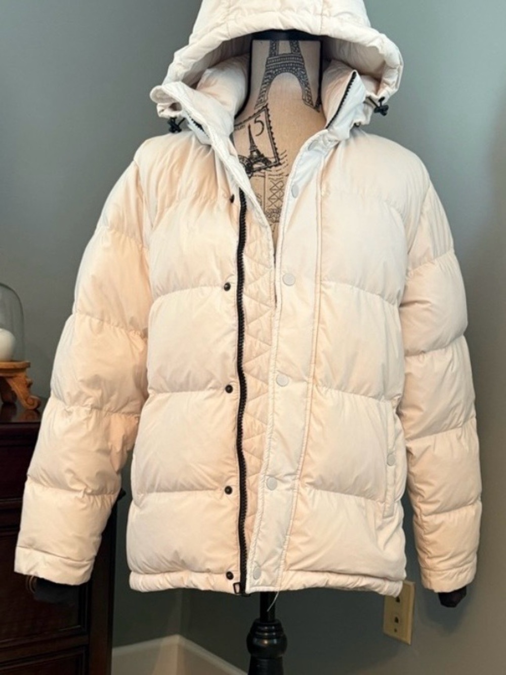 TNA Women's Puffer Jacket in Light Cream
